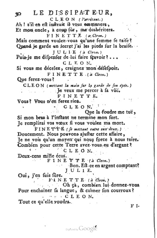 Dissipateur ou l’honnête-friponne (Le), comédie Dissipateur ou l’honnête-friponne (Le), comédie