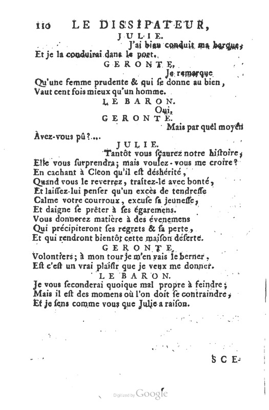 Dissipateur ou l’honnête-friponne (Le), comédie Dissipateur ou l’honnête-friponne (Le), comédie