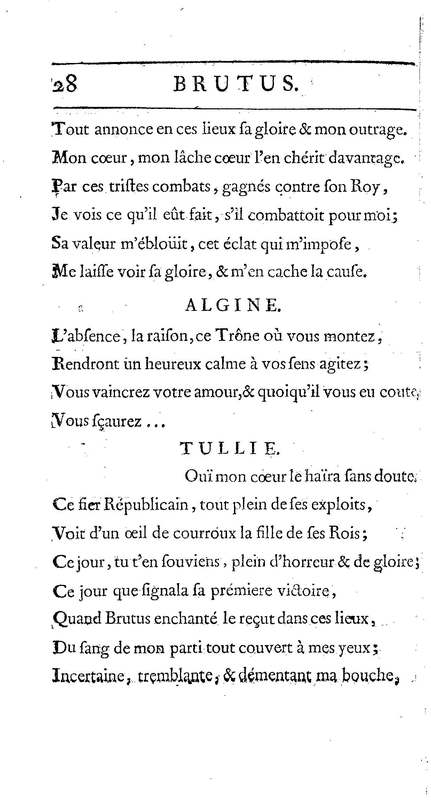 Brutus de M. de Voltaire (Le), avec un Discours sur la tragédie Brutus de M. de Voltaire (Le), avec un Discours sur la tragédie