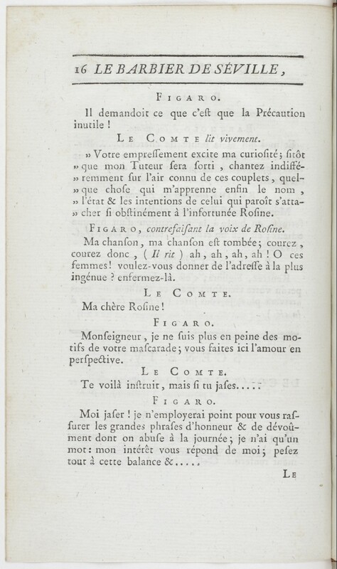 Barbier de Séville, ou La précaution inutile (Le), comédie en quatre actes