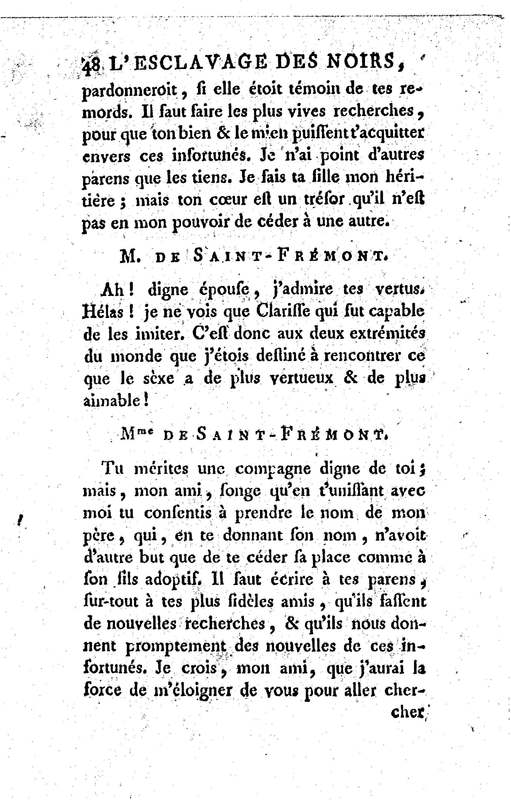 Esclavage des noirs, ou l'Heureux Naufrage (L'), drame en trois actes, en prose
