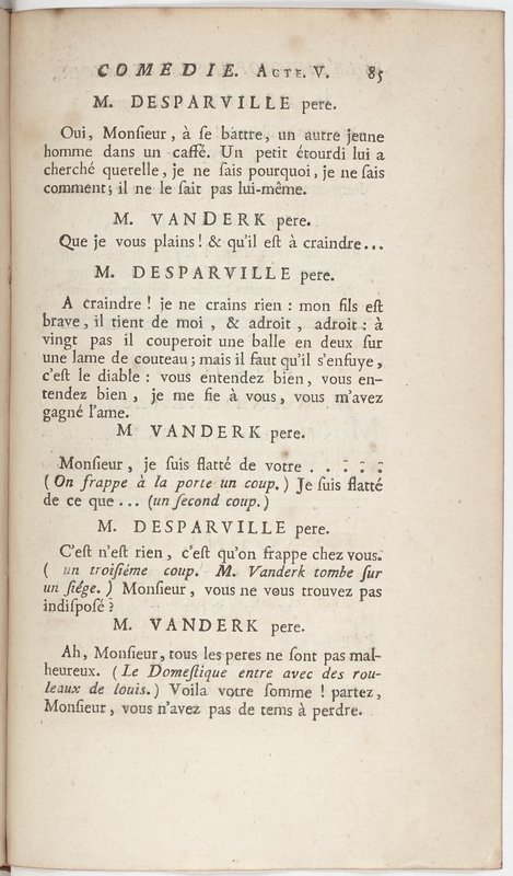 Philosophe sans le savoir (Le), comédie en prose et en cinq actes… par M. Sedaine. [Paris, les Comédiens français, 2 novembre 1765]