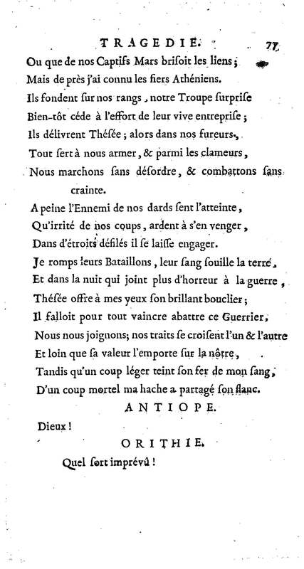 Amazones (Les), tragédie en cinq actes, par madame du Boccage, représentée par les Comédiens ordinaires du Roy, aux mois de juillet et d'août 1749