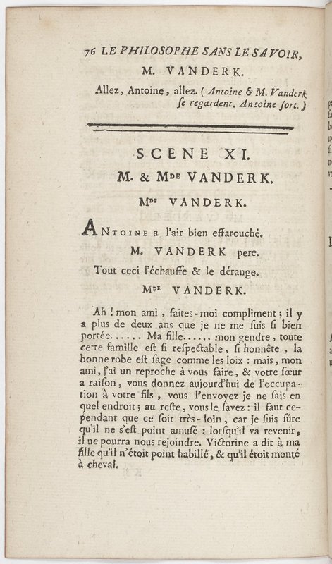 Philosophe sans le savoir (Le), comédie en prose et en cinq actes… par M. Sedaine. [Paris, les Comédiens français, 2 novembre 1765]