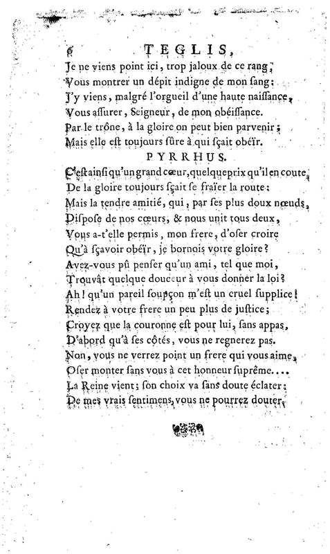 Téglis, tragédie représentée pour la première fois par les Comédiens ordinaires du Roi, le 19 septembre 1735
