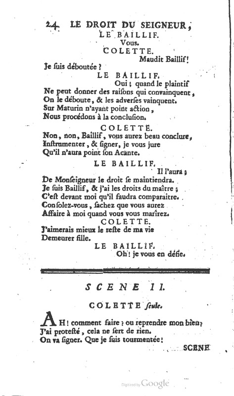 Droit du seigneur (Le), Comédie en cinq actes Droit du seigneur (Le), Comédie en cinq actes