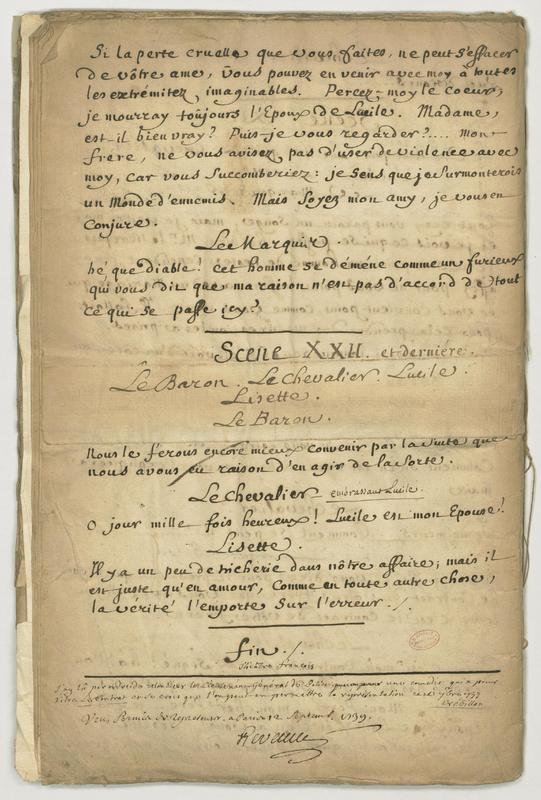 Marié sans le sçavoir ou le Contrat (Le), comédie en un acte et en prose