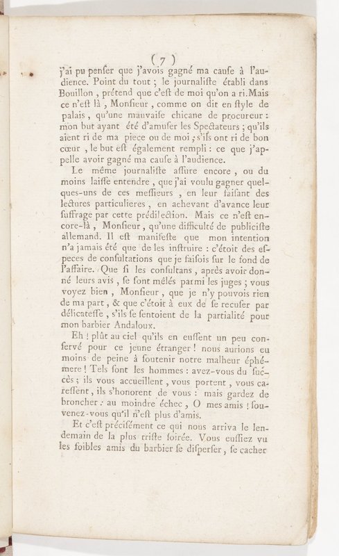 Barbier de Séville, ou la Précaution inutile (Le), comédie en quatre actes, par M. de Beaumarchais, représentée sur le théâtre de la Comédie Française le 23 février 1775 (avec une Lettre modérée sur la chute et la critique du Barbier de Séville)
