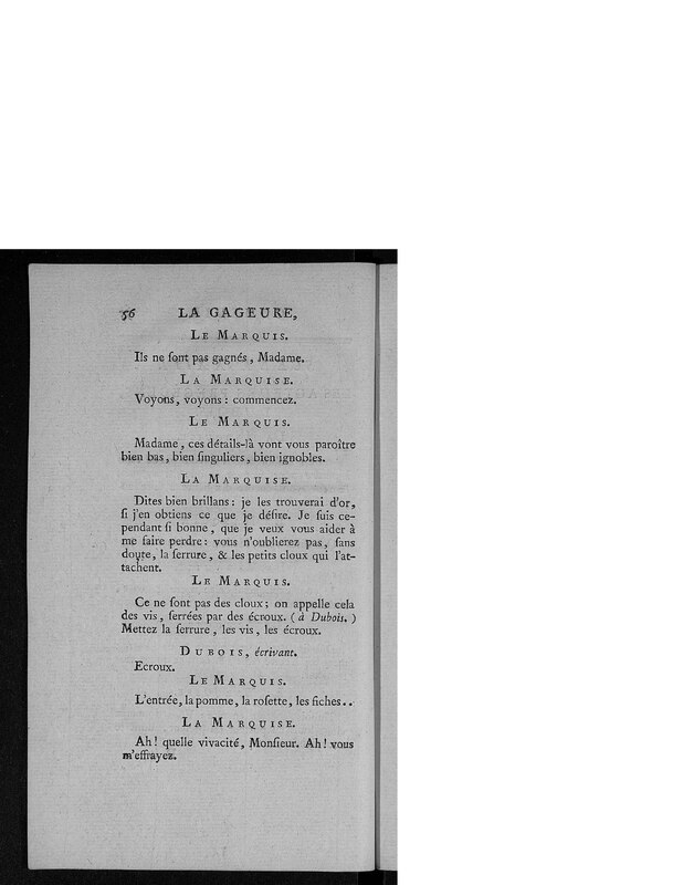 Gageure imprévue (La), comédie en prose et en un acte Gageure imprévue (La), comédie en prose et en un acte