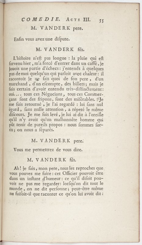 Philosophe sans le savoir (Le), comédie en prose et en cinq actes… par M. Sedaine. [Paris, les Comédiens français, 2 novembre 1765]