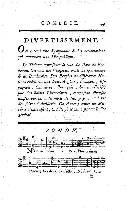 Anglais à Bordeaux (L'), comédie en un acte et en vers libres, par M. Favart… [Par les Comédiens françois ordinaires du Roi, 14 mars 1763]