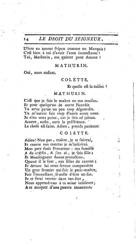 Droit du Seigneur (Le),comédie en vers par M. de Voltaire. Représentée pour la première fois, sous le titre de L'Écueil du sage, par les Comédiens françois ordinaires du Roi, le 18 janvier 1762, Droit du Seigneur (Le),comédie en vers par M. de Voltaire. Représentée pour la première fois, sous le titre de L'Écueil du sage, par les Comédiens françois ordinaires du Roi, le 18 janvier 1762,