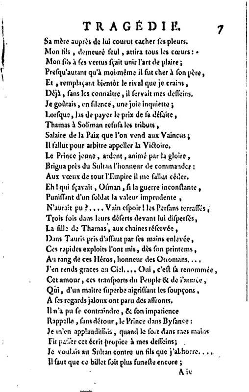 Mustapha et Zéangir, tragédie en cinq actes et en vers, représentée sur le théâtre de Fontainebleau, devant Leurs Majestés, le 1er novembre 1776