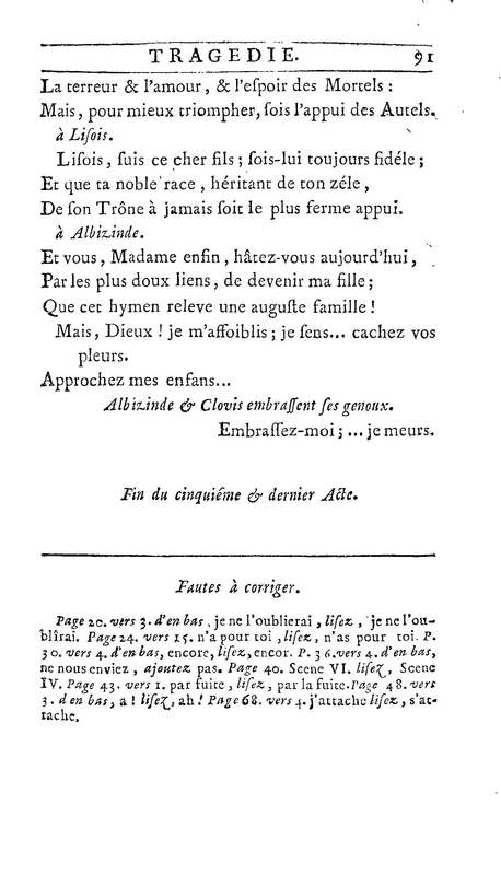 Childéric, tragédie… Childéric, tragédie…