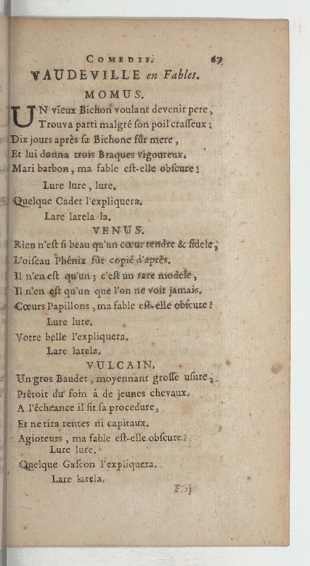 Momus fabuliste, ou les Noces de Vulcain, comédie Momus fabuliste, ou les Noces de Vulcain, comédie