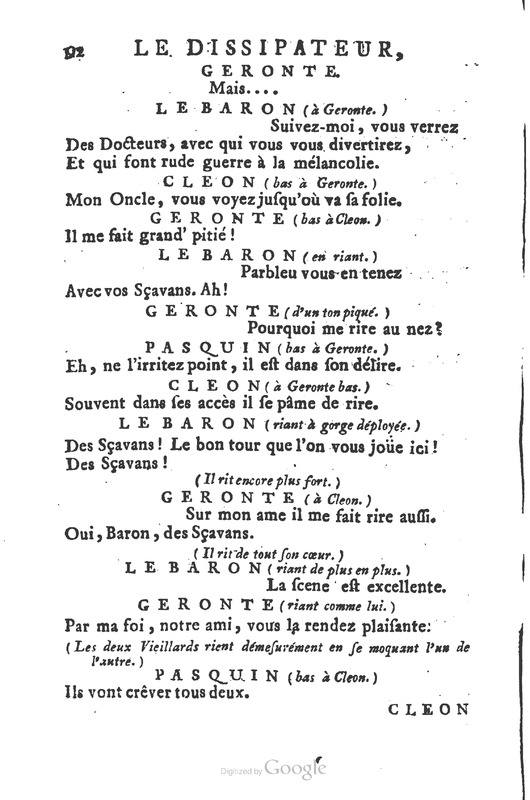 Dissipateur ou l’honnête-friponne (Le), comédie Dissipateur ou l’honnête-friponne (Le), comédie