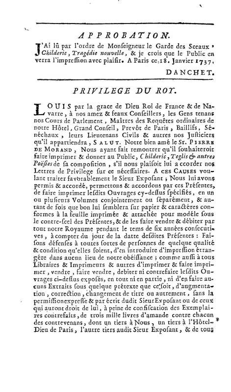 Childéric, tragédie… Childéric, tragédie…