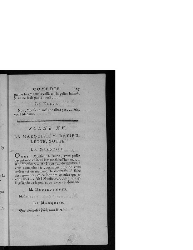 Gageure imprévue (La), comédie en prose et en un acte Gageure imprévue (La), comédie en prose et en un acte
