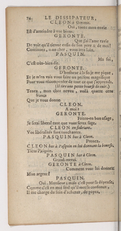 Dissipateur, ou l'Honneste Friponne (Le), comédie Dissipateur, ou l'Honneste Friponne (Le), comédie