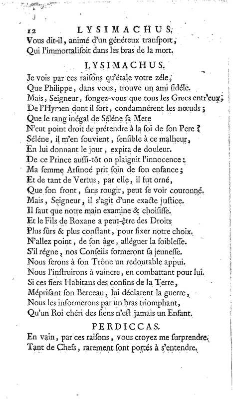 Lysimachus, tragédie par M. de Caux de Montlebert, représentée pour la première fois le 13 décembre 1737 Lysimachus, tragédie par M. de Caux de Montlebert, représentée pour la première fois le 13 décembre 1737