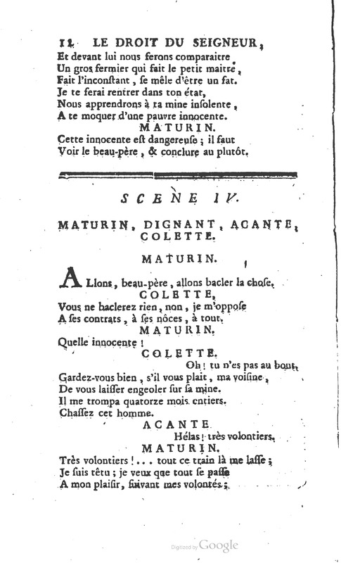 Droit du seigneur (Le), Comédie en cinq actes Droit du seigneur (Le), Comédie en cinq actes