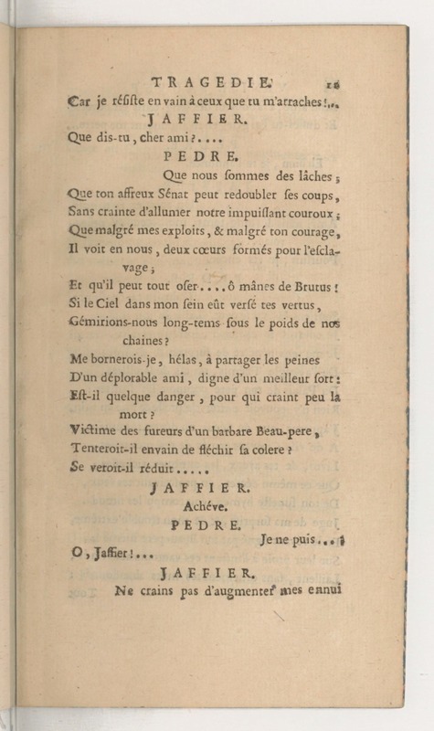 Venise sauvée, tragedie. Représentée par les Comédiens françois, le 5 décembre 1746… [Seconde édition]