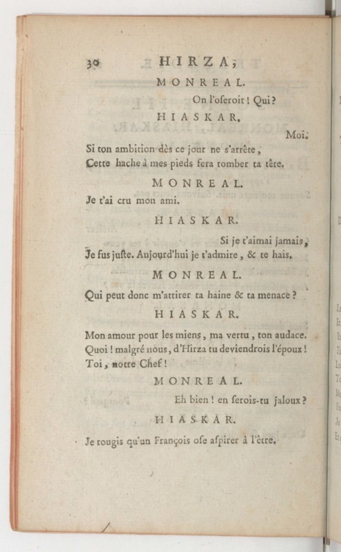 Hirza, tragédie, par M. de Sauvigny… (Comédiens ordinaires du Roi, 27 mai 1767) Hirza, tragédie, par M. de Sauvigny… (Comédiens ordinaires du Roi, 27 mai 1767)