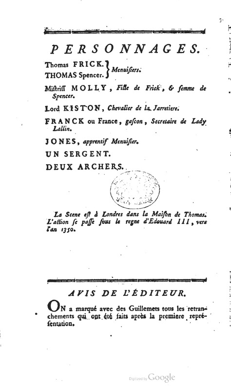 Orphelin anglais (L’), drame en trois actes et en prose
