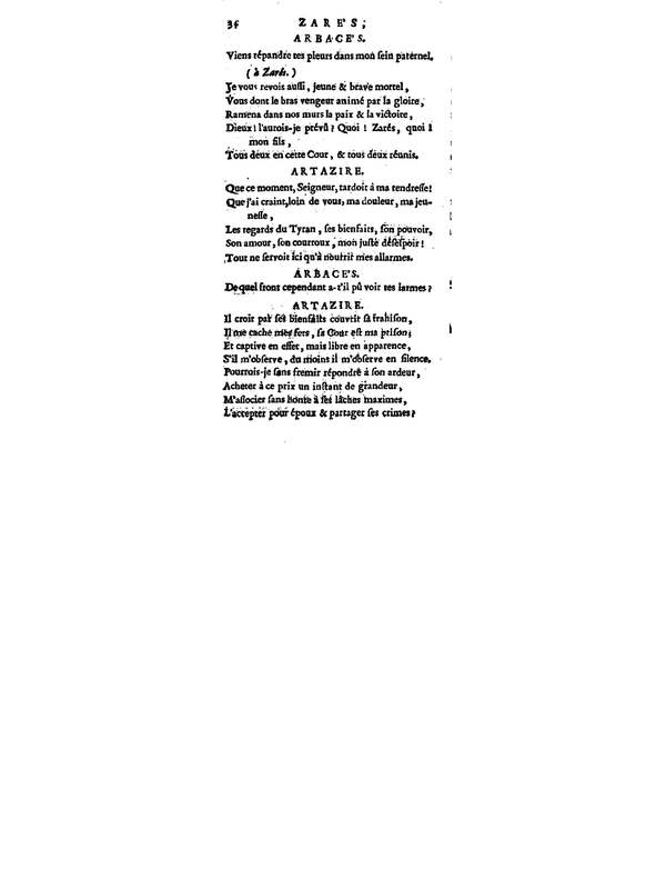 Zarès, tragédie, par M. Palissot de Montenoy, représentée pour la première fois par les Comédiens français, le 3 juin 1751