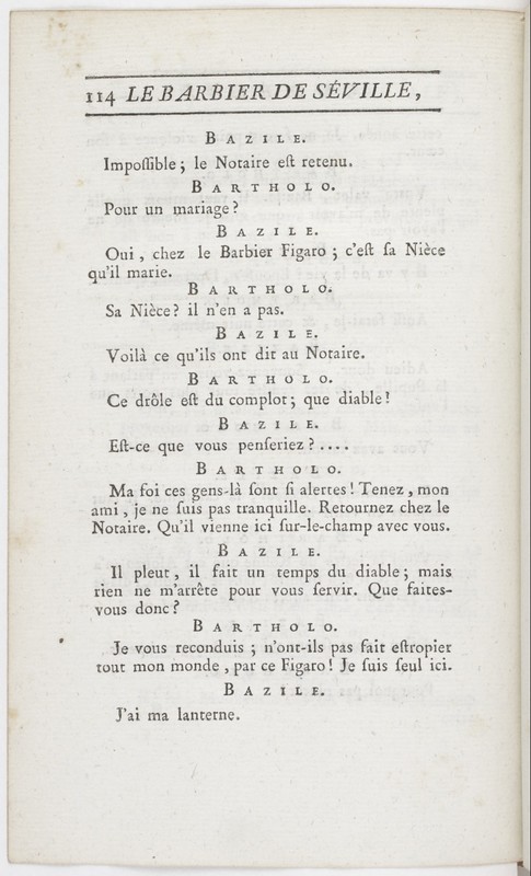 Barbier de Séville, ou la Précaution inutile (Le), comédie en quatre actes ; par M. de Beaumarchais ; représentée & tombée sur le théâtre de la Comédie Françoise aux Tuileries, le 23 de février 1775 Barbier de Séville, ou la Précaution inutile (Le), comédie en quatre actes ; par M. de Beaumarchais ; représentée & tombée sur le théâtre de la Comédie Françoise aux Tuileries, le 23 de février 1775