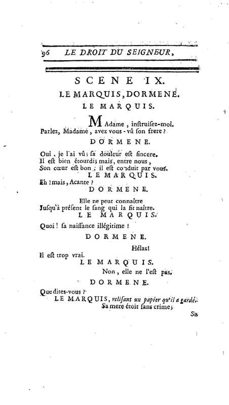 Droit du Seigneur (Le),comédie en vers par M. de Voltaire. Représentée pour la première fois, sous le titre de L'Écueil du sage, par les Comédiens françois ordinaires du Roi, le 18 janvier 1762, Droit du Seigneur (Le),comédie en vers par M. de Voltaire. Représentée pour la première fois, sous le titre de L'Écueil du sage, par les Comédiens françois ordinaires du Roi, le 18 janvier 1762,