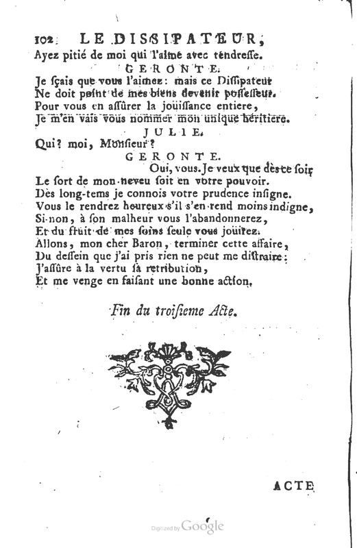 Dissipateur ou l’honnête-friponne (Le), comédie Dissipateur ou l’honnête-friponne (Le), comédie