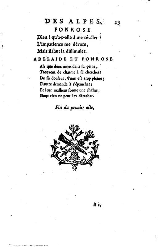 Bergère des Alpes (La), pastorale en trois actes et en vers, mêlée de chants, par M. Marmontel de l'Académie françoise Bergère des Alpes (La), pastorale en trois actes et en vers, mêlée de chants, par M. Marmontel de l'Académie françoise