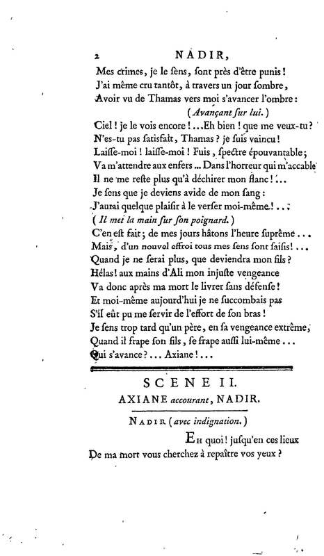 Nadir, ou Thamas-Kouli-Kan : tragédie, par M. D. B. Représentée pour la première fois, sur le Théâtre de la Nation, le 31 août 1780