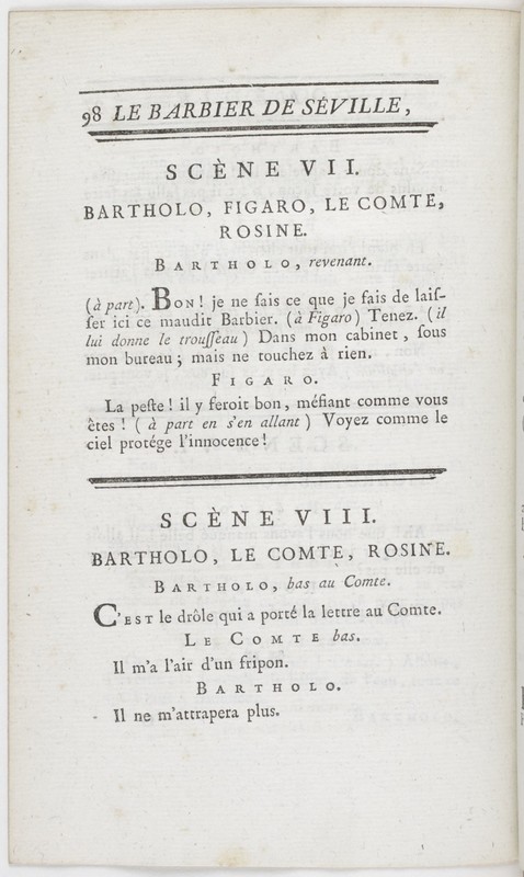 Barbier de Séville, ou la Précaution inutile (Le), comédie en quatre actes ; par M. de Beaumarchais ; représentée & tombée sur le théâtre de la Comédie Françoise aux Tuileries, le 23 de février 1775 Barbier de Séville, ou la Précaution inutile (Le), comédie en quatre actes ; par M. de Beaumarchais ; représentée & tombée sur le théâtre de la Comédie Françoise aux Tuileries, le 23 de février 1775