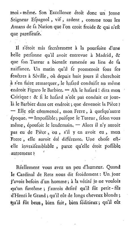 Barbier de Séville, ou la Précaution inutile (Le), comédie en quatre actes, par M. de Beaumarchais, représentée sur le théâtre de la Comédie Française le 23 février 1775 (avec une Lettre modérée sur la chute et la critique du Barbier de Séville)
