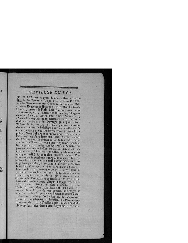 Gageure imprévue (La), comédie en prose et en un acte