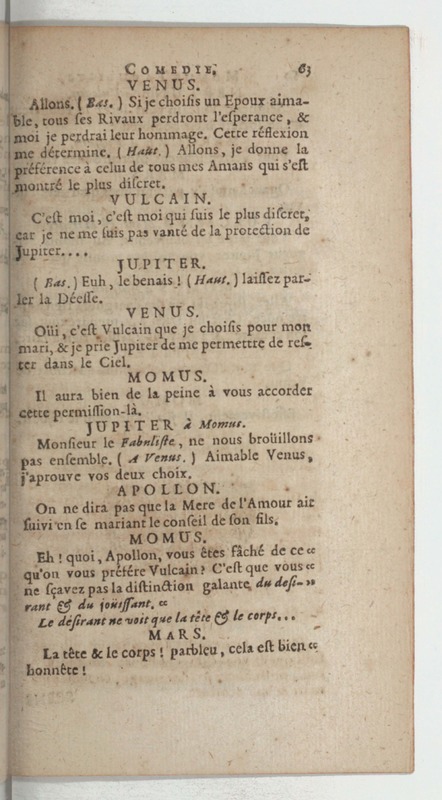 Momus fabuliste, ou les Noces de Vulcain, comédie Momus fabuliste, ou les Noces de Vulcain, comédie