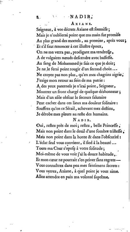 Nadir, ou Thamas-Kouli-Kan : tragédie, par M. D. B. Représentée pour la première fois, sur le Théâtre de la Nation, le 31 août 1780