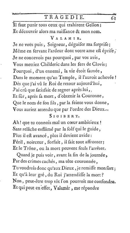Childéric, tragédie… Childéric, tragédie…