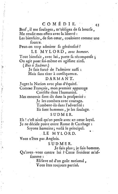 Anglais à Bordeaux (L'), comédie en un acte et en vers libres, par M. Favart… [Par les Comédiens françois ordinaires du Roi, 14 mars 1763]