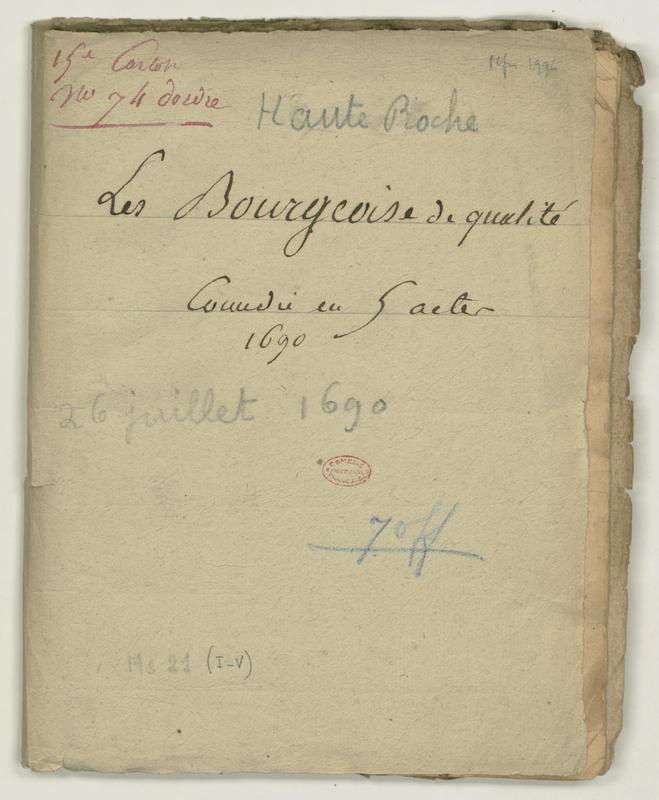 Bourgeoises de qualité (Les), comédie en cinq actes et en vers Bourgeoises de qualité (Les), comédie en cinq actes et en vers