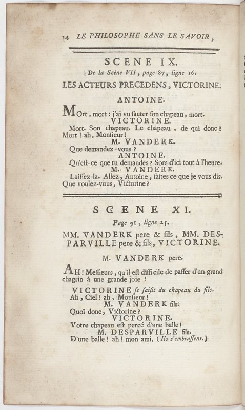 Philosophe sans le savoir (Le), comédie en prose et en cinq actes… par M. Sedaine. [Paris, les Comédiens français, 2 novembre 1765]