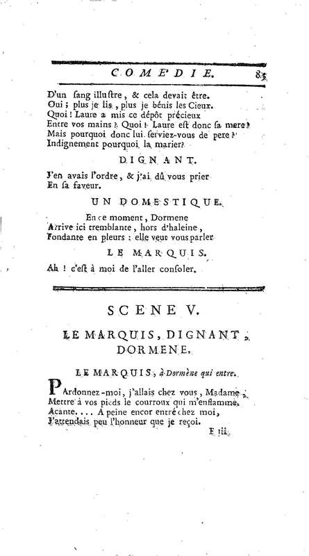 Droit du Seigneur (Le),comédie en vers par M. de Voltaire. Représentée pour la première fois, sous le titre de L'Écueil du sage, par les Comédiens françois ordinaires du Roi, le 18 janvier 1762,