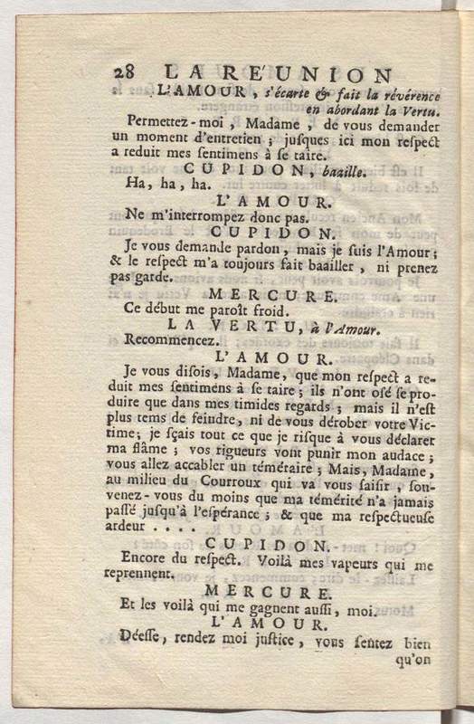 Réunion des Amours (La), comédie héroïque