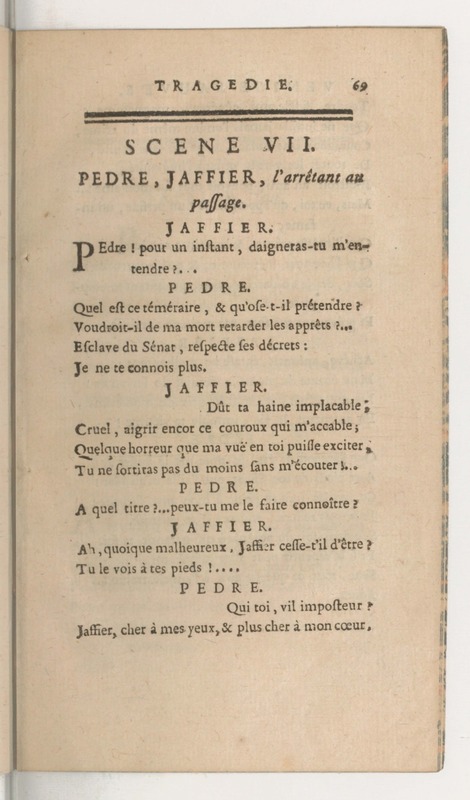 Venise sauvée, tragedie. Représentée par les Comédiens françois, le 5 décembre 1746… [Seconde édition]
