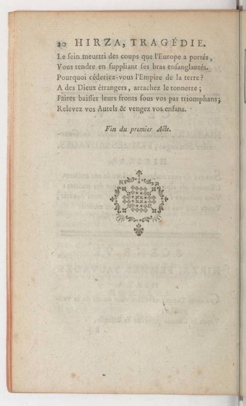 Hirza, tragédie, par M. de Sauvigny… (Comédiens ordinaires du Roi, 27 mai 1767) Hirza, tragédie, par M. de Sauvigny… (Comédiens ordinaires du Roi, 27 mai 1767)