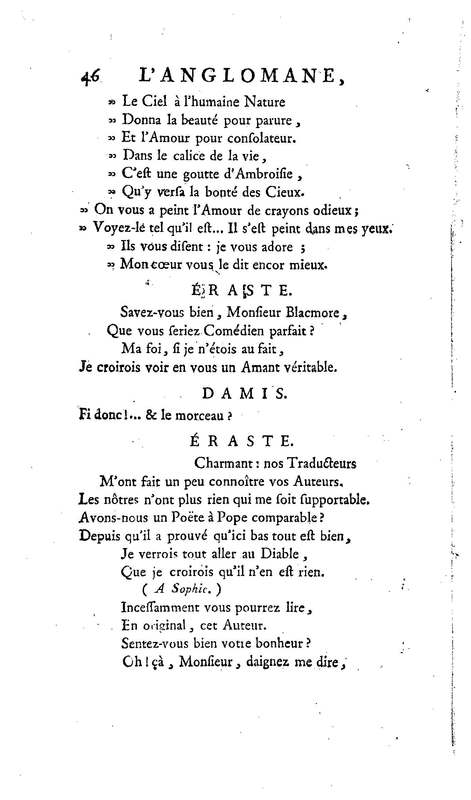 Anglomane, ou l'Orpheline léguée (L'), comédie en un acte et en vers libres, par M. Saurin, … [Fontainebleau, Comédiens français, 5 novembre 1772 ; Paris, 23 novembre 1772.] Suivie d'une Épître à un jeune poète qui veut renoncer aux Muses