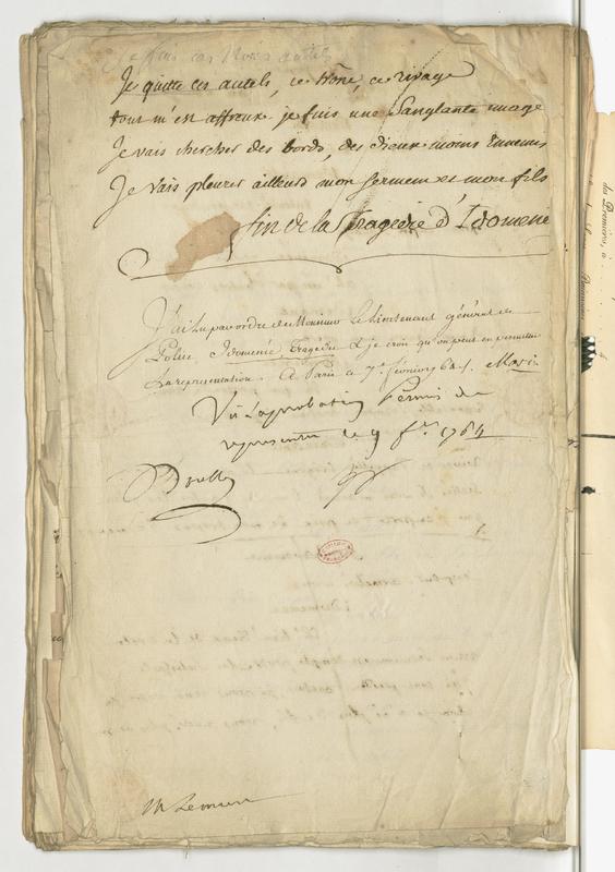 Idoménée, tragédie en cinq actes et en vers Idoménée, tragédie en cinq actes et en vers