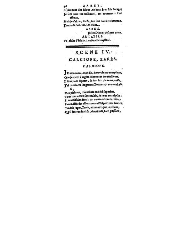 Zarès, tragédie, par M. Palissot de Montenoy, représentée pour la première fois par les Comédiens français, le 3 juin 1751